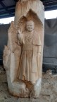 Rzeźba w drewnie kapliczka Jan Paweł II