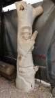 rzeźba w drewnie myśliwy słup wiaty